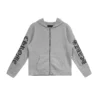 Chrome Hearts Grå kashmir-hoodie med dragkedja Chrome Hearts Grå kashmir-hoodie med dragkedja