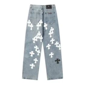 Chrome Style Levi’s Hearts Cyan Jeans