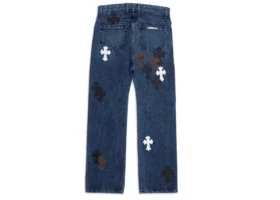 Lemandik raka Jeans med Cross Patch