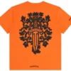 Orange Chrome Hearts-tröja