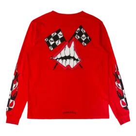 Röd Chrome Hearts långärmad