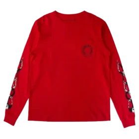 Röd Chrome Hearts långärmad