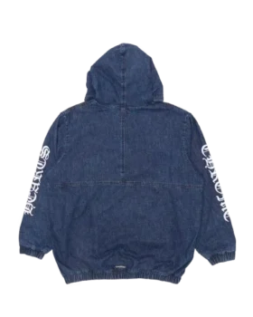 Ruckus Hooded Denim Cross Patch Jacket
