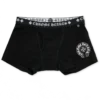Svarta boxershorts i bomull med svartvit jacquard Svarta boxershorts i bomull med svartvit jacquard