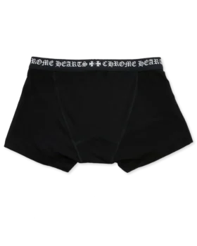 Svarta boxershorts i bomull med svartvit jacquard