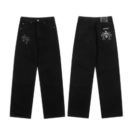 Svarta Chrome Heart-Jeans