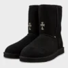 Svarta Chrome Heart-uggs