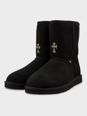 Svarta Chrome Heart-uggs Svarta Chrome Heart-uggs