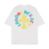 Vit T-shirt med Chrome Hearts-korslogotyp Vit T-shirt med Chrome Hearts-korslogotyp